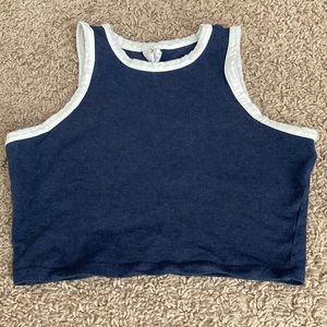 Navy blue crop top from Tillys